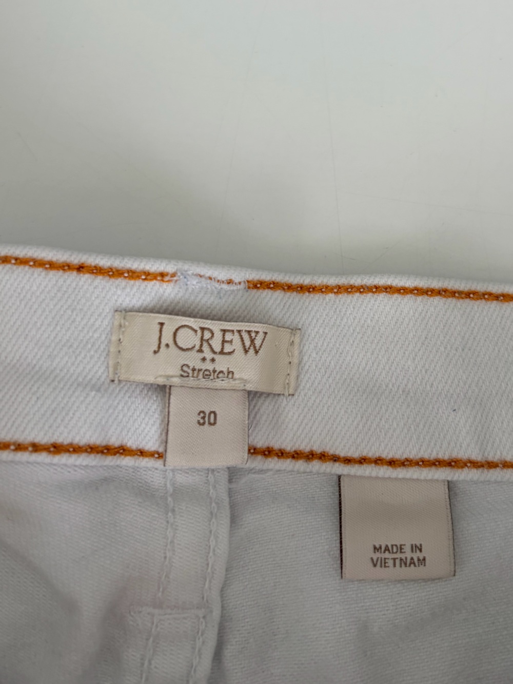 J. Crew White Women's Denim Shorts - Classic Rolled Hem - Picture 2 of 3